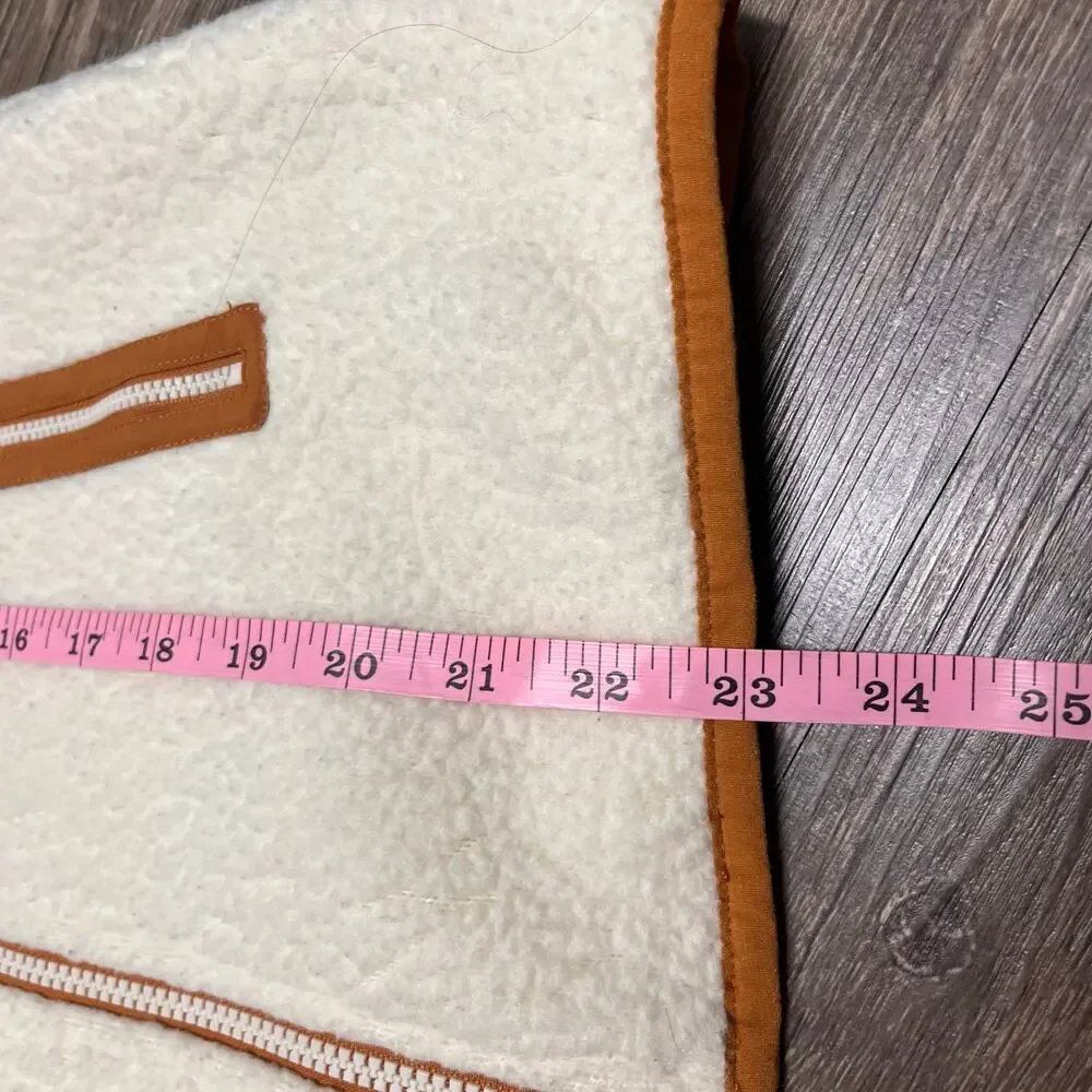 Marmot Wiley Polartec Sherpa Fleece Jacket Cream Brown Full Zip XS Gorpcore Cozy - Picture 11 of 13